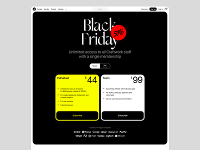 ⚡️ Black Friday Sale -50 3d application black friday craftwork dark design discounts landing marketing product promo sale subscription ui vector web website