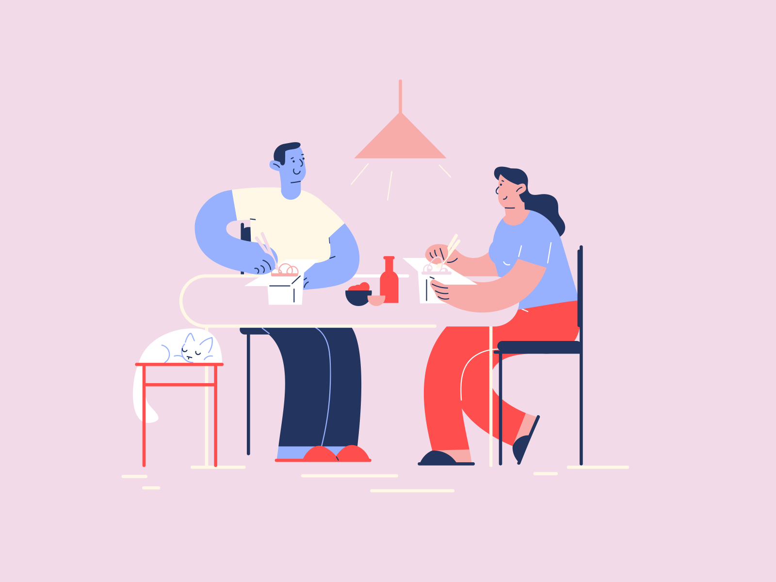 Stayhome illustrations 💜 by Craftwork Studio for Craftwork on Dribbble