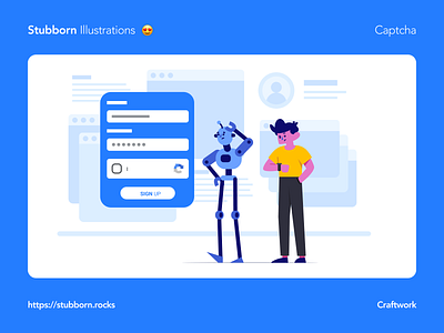 Stubborn Illustrations 404 ai app application background craftwork eps error 404 flat illustration illustrator landing site story svg vector walkthrough web web page website