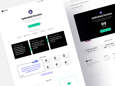 Unlimited Access Redesign access craftwork html illustration landing method mockups page symbol template ui ui kit unlimited ux web web design wireframe