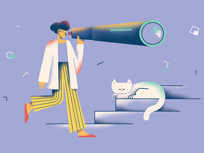 Second sneak-peek of new illustration pack app application cat illustration illustrator seek shape ui vector website