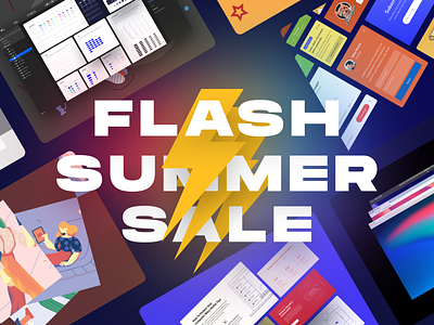 ⏱ Flash Summer Sale! 50 banner bundle craftwork dailyui digital discount discounts flash illustrations sale sale banner sales summer ui ux web