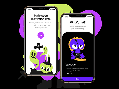 Meet the most creepy illustrations ever creepy devil ghost grave halloween holiday landing october png pumpkin reckless scary svg trick or treats vector web witch zombie