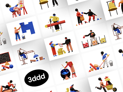 Meet 3DDD Illustration Pack