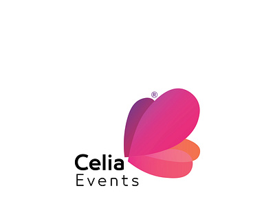 Celia Logo brand brand identity branding branding design butterfly design events flowers icon illustration logo pink weeding