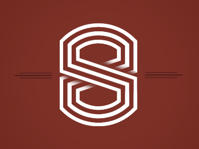 Slander Monogram design infinity logo monogram red s