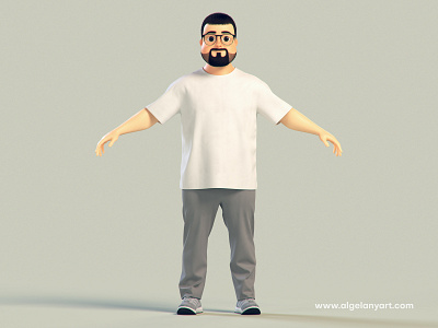 Barner Eyewear ad | 3D Stylized Character 3d 3d modeling 3d stylized character animation art blender c4d cartoon character design cinema4d clean concept design creative cute design illustration man young zbrush