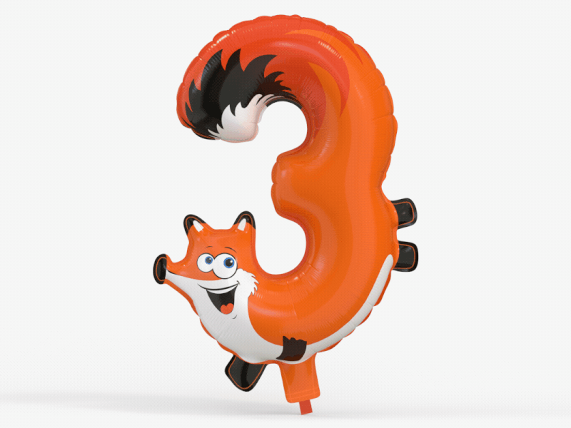 3D Stylized Balloon Number Three | 3D Model | Promo by Algelany Art on  Dribbble