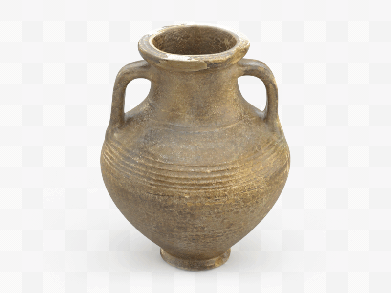 Ancient Saudi Pottery Jug 3D Model 3d art 3d asset 3d model 3d prop 3dsmax arnold c4d cinema4d hdrlightstudio lighting mari material maya modeling render rendering sculpting texturing vray zbrush