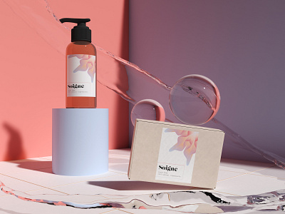 Soigné soap brand // Weekly Warmup 3d adobe dimension beauty product brand design branding branding concept branding design cosmetics covid19 design france package package design packaging rendering soap weekly challenge weekly warm up weeklywarmup
