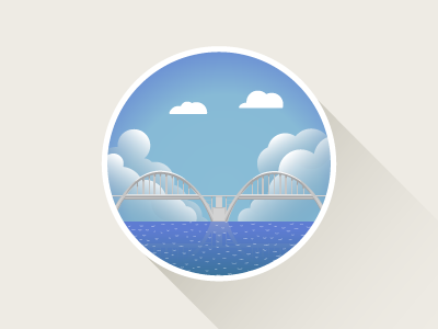 Merefa - Kherson Bridge icon icon a day vector