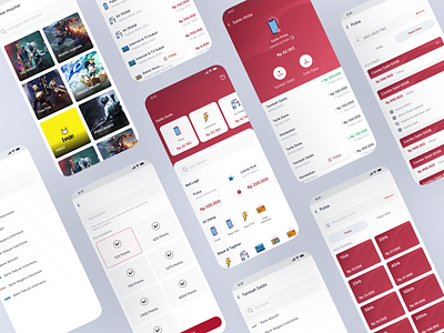 Mobile Payment Apps (PPOB) app design fintech typography ui ux