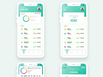 Cryptocurrency app design