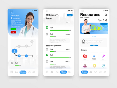 Course Medicine App Design app concept app design app icon design dashboard design design illustration ui uiux design ux ux design web design