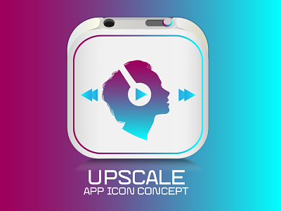 upscale app icon concept