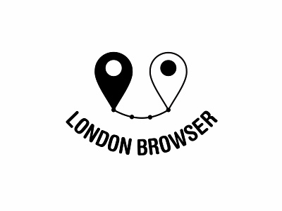 Ari Karnovski Portfolio Logo 070 black white design eyes graphics icon logo london map path point sign smile vector watermark