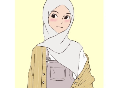 Me again, Hi ! beautiful design girl hijab hobby illustration muslim ramadan shirt sketch