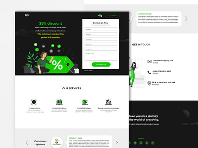 Landing Page - MW design green illustration landing landing page landing page design landingpage ui ux vector web web design webdesign website