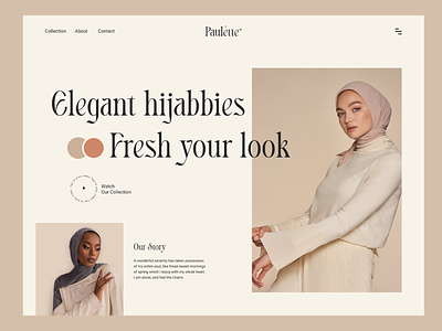 Paulétte ® branding hijab ui web design webdesign
