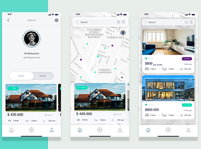 Housee - Real Estate platform app applicaiton application design branding design ui ui template uikit uiux ux