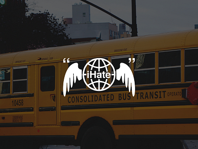 iHate™ bus cover art hate logo