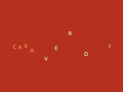 Casa Verdi branding design logo minimal typography