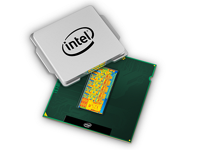 Intel Sandybridge - Capoff chip illustration illustrator intel no photography photoshop