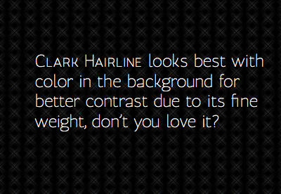 Clark Hairline Released clark hairline design fontdeck type typemade typography