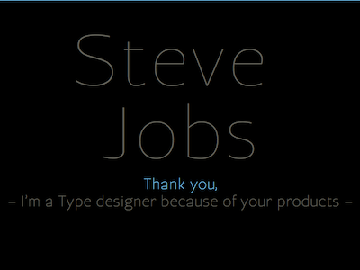 Steve Jobs, Thank you