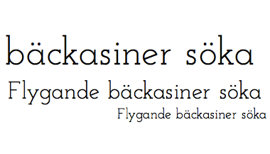 Josefin Slab type typography