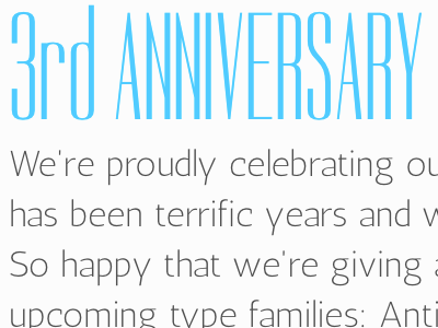 Typemade 3rd Anniversary antic typemade typography