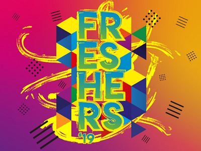 Freshers' Poster Design graphic design