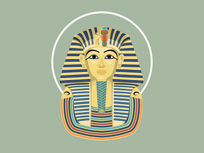 King Tut design flat illustration vector