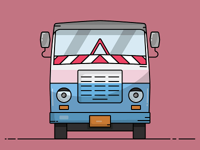 Micro bus cairo car colors flat illustration art illustrator line art transportation vector vector bus vector micro bus