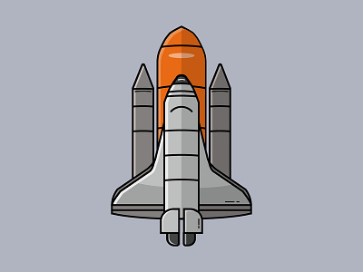 Space shuttle flat flat design flat illustration flat shuttle graphic design illustration illustrator line art vector vector illustration vector shuttle