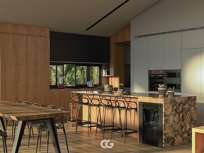 3D Kitchen - Lloyd Hartley Architects 3d 3d art architechture design interior design kitchen render sketchup