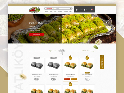 Tatlikoy - Dessert Shop E-Commerce UI Design baklava tatlikoy ui ux web