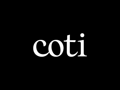 Coti branding lettering logo typography