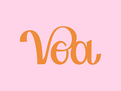 Voa branding lettering logo typography