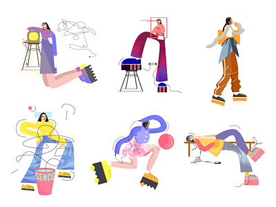 Korean Brand Illustrations artist branding cartoon character character design graphic design illustration illustrator korean vector