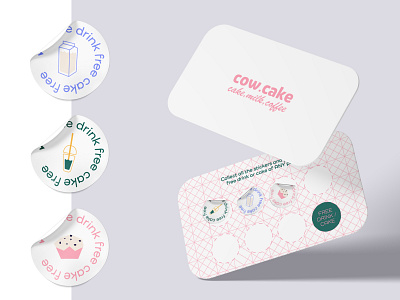Branding for Cow.Cake. Cafe card branding design graphic design illustrator product design vector