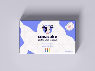 Branding for Cow.Cake cafe. Muffins branding design graphic design identity illustrator vector