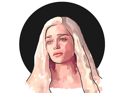 Daenerys Portrait daenerys graphic design illustration illustrator people illustration photoshop portrait