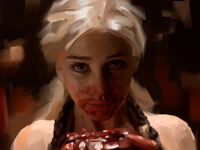 Digital painting adobe photoshop artists daenerys targaryen design digital art drawing game of thrones oil painting painter графический дизайн портрет