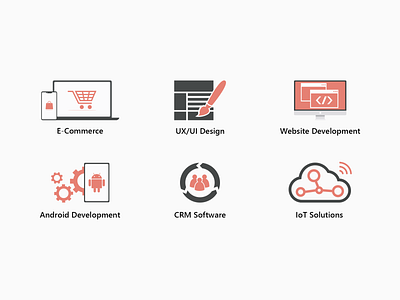 Icon design practice - Service icons for landing page