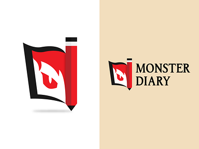 Monster Diary Logo Design Concept