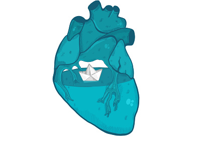 An adventurous heart full of hope art digitalart heart illustration illustrator