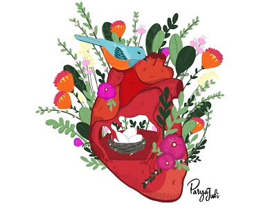 Mother's heart... art design digitalart heart illustration illustrator love