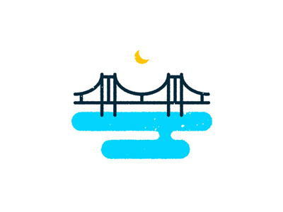 Brooklyn Bridge icon illustration logo