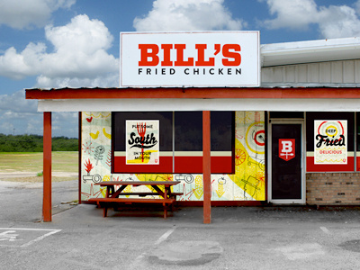 Bill's Store Front branding identity signage